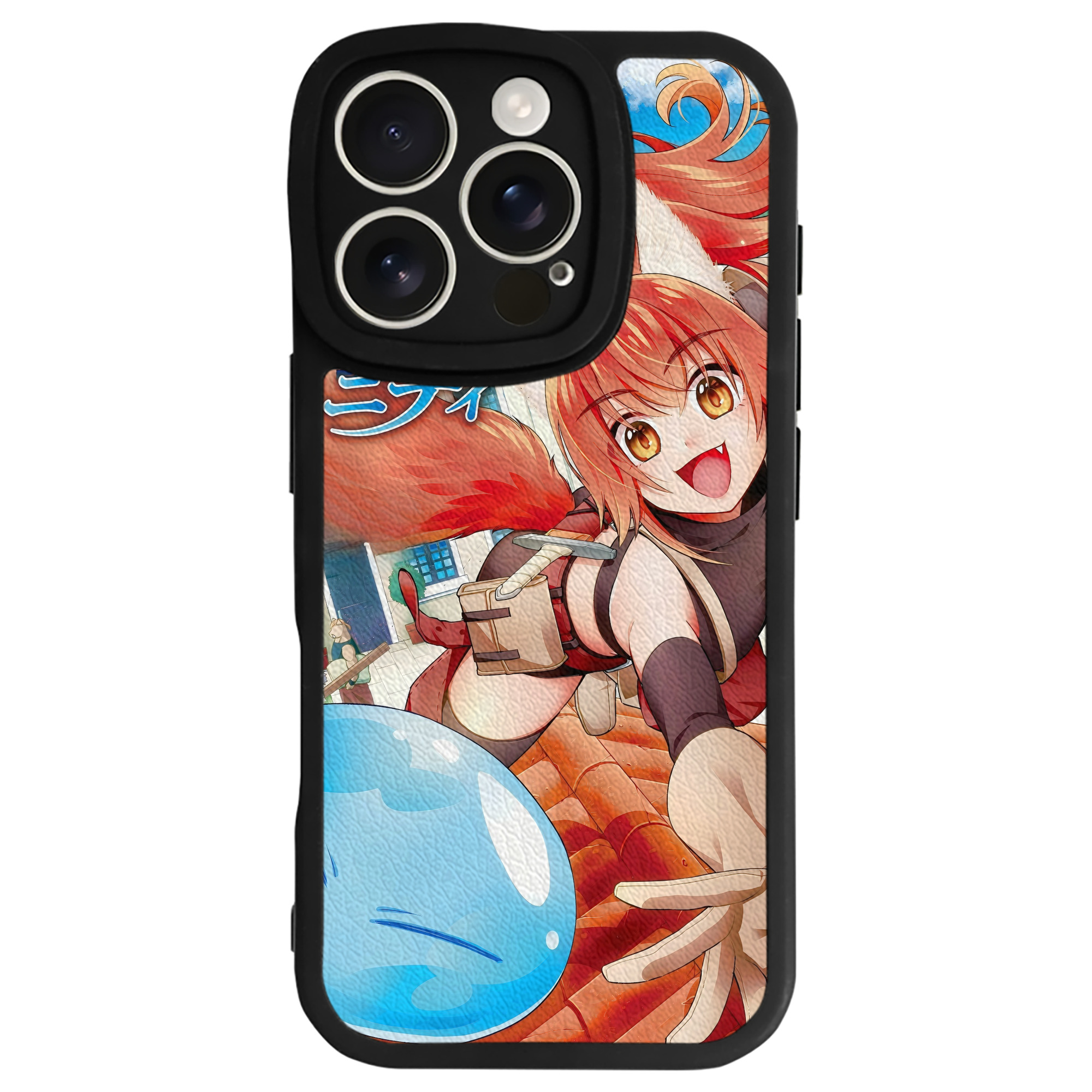 （画像用） 転スラ Regarding Reincarnated to Slime 【iPhone 16シリーズ対応】シリコンスマホケース（レザー調） 材質：シリコン
